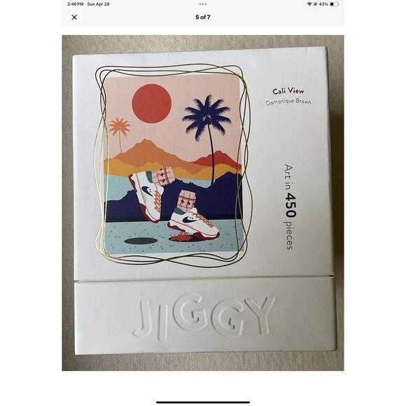 Jiggy Jigsaw Puzzle Cali View By Dominique Brown Art 450 Pieces 14” x 18” NEW - Picture 5 of 7